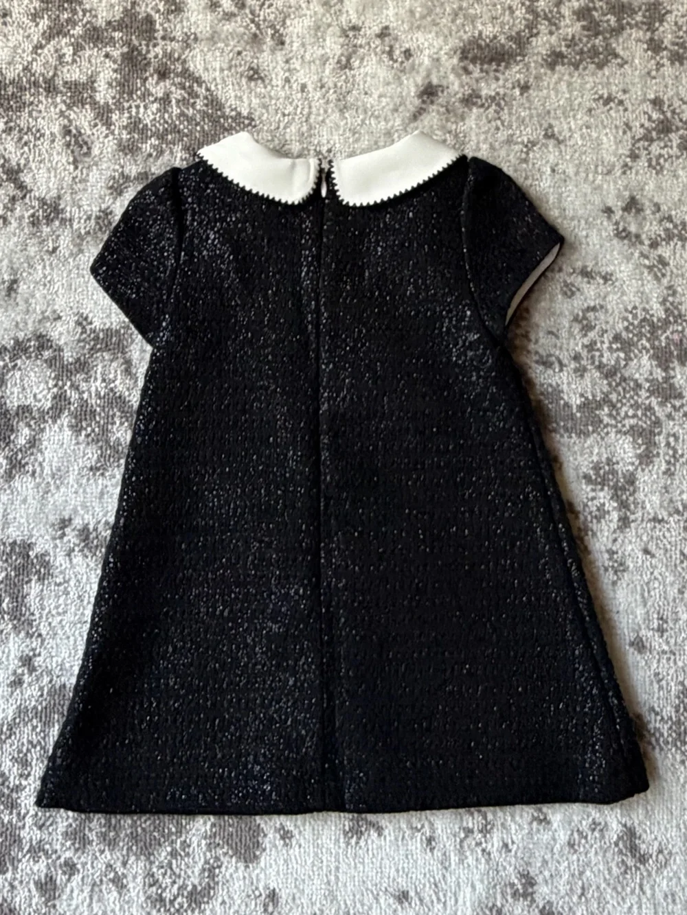 Patachou Shimmery Black Tweed Dress